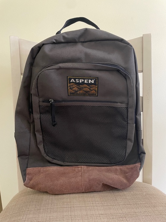 Other - Aspen suede olive green and Brown school unisex Backpack